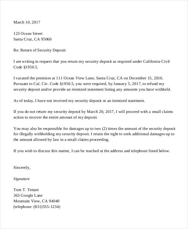 Renters Deposit Refund Letter from czmonkey.weebly.com